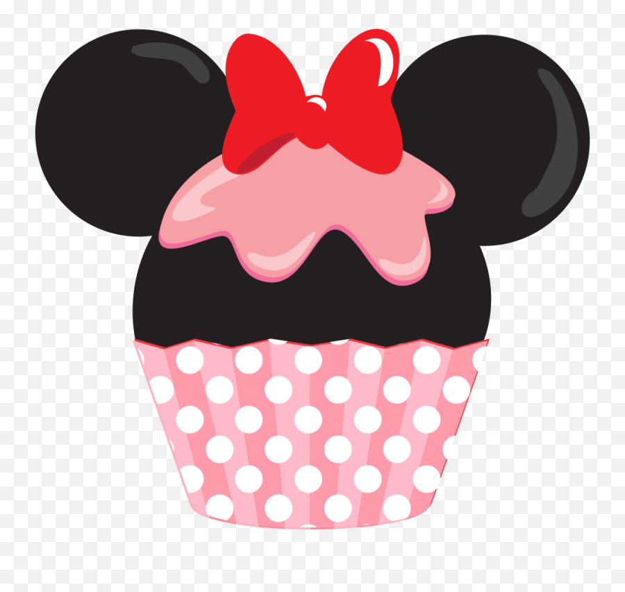 Minnie Mouse Cupcakes - Imagenes De Pastelitos Animados Emoji,Pintrerest Emoji Cupcakes