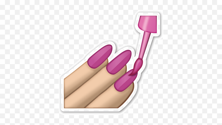 Gonna Ask Me If I Want Round - Pink Nail Polish Emoji,Square Emoji