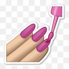 Gonna Ask Me If I Want Round - Pink Nail Polish Emoji,Square Emoji
