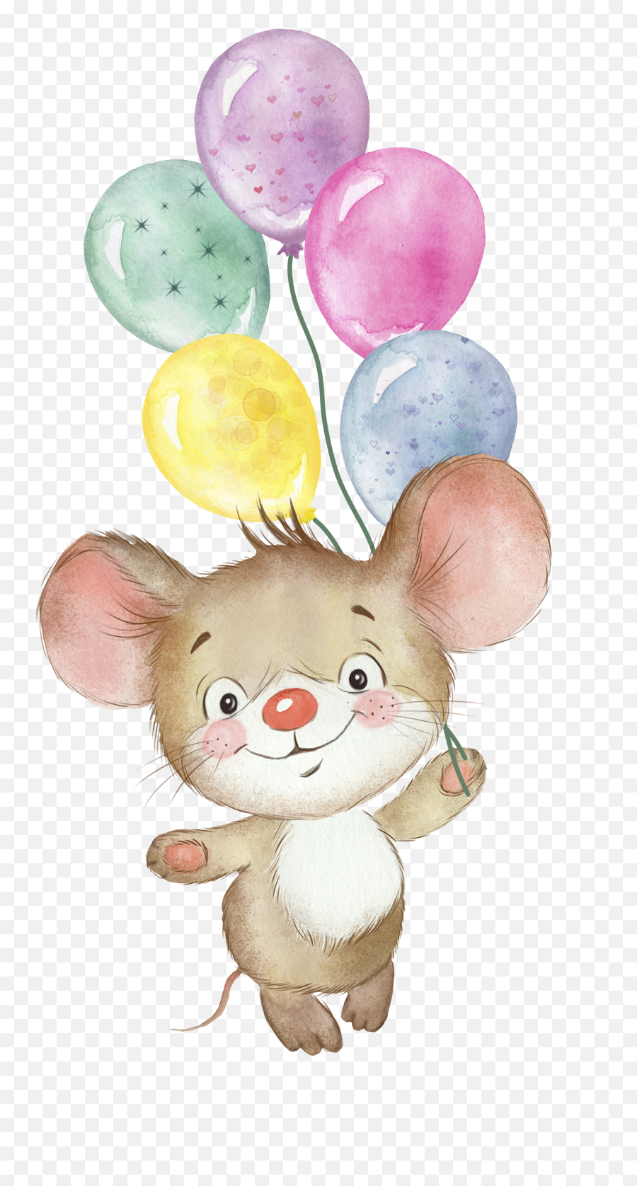Kids Free Commercial License Cute Funny - Cute Mouse Watercolor Clipart Emoji,Dowload Emojis Png