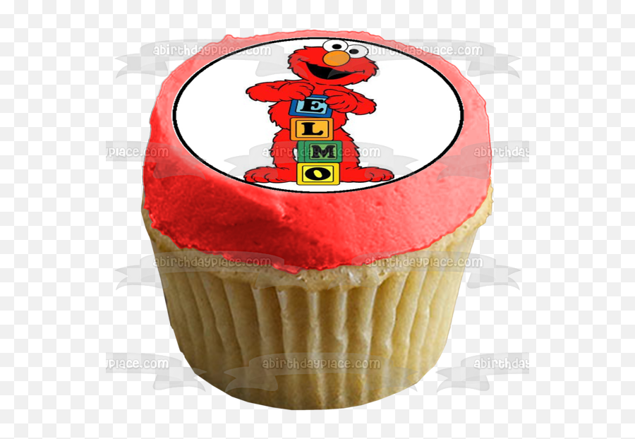 Sesame Street Elmo Muppet Elmou0027s World Waving Edible Cupcake - Flareon Sylveon Eevee Emoji,Muppet Emoticons