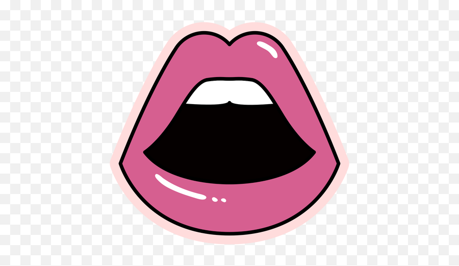 Open Mouth Graphics To Download - Girly Emoji,How To Draw Mouths With Emotion