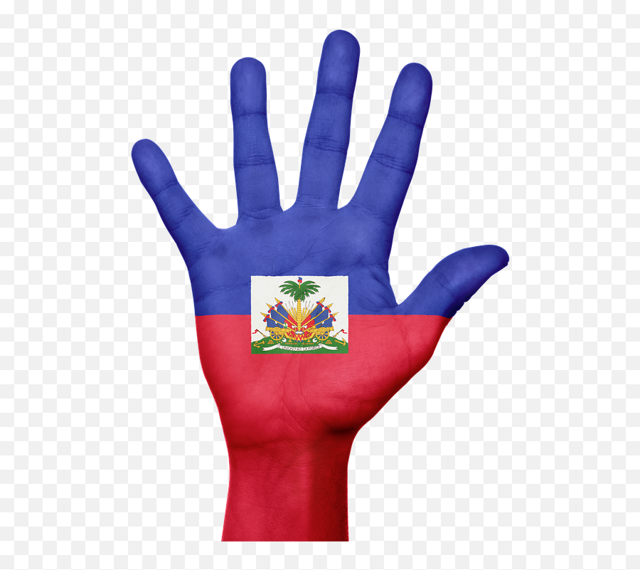 Haiti Flag Png - Haitian Flag On Hand Emoji,Emojis For Haitian Flag