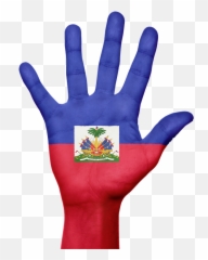 Haiti Flag Png - Haitian Flag On Hand Emoji,Emojis For Haitian Flag