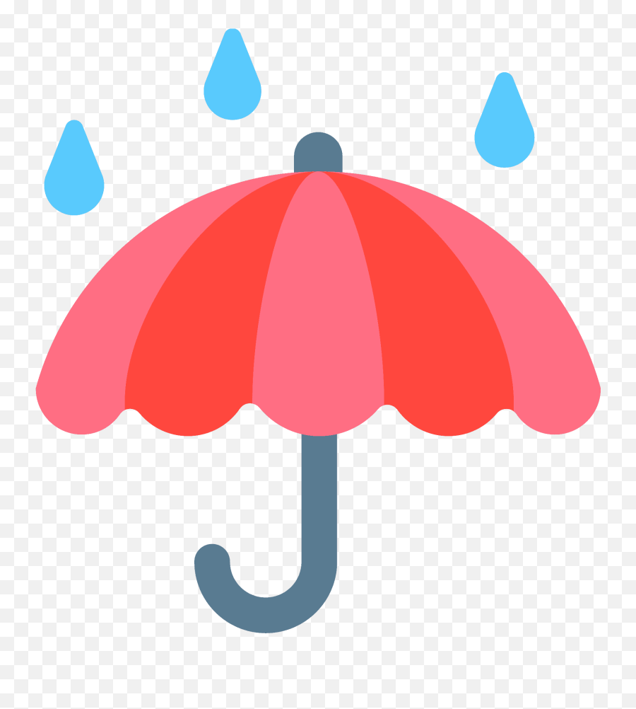 Umbrella With Rain Drops Emoji Clipart - Umbrella Rain Png,Rain Drop Emoji