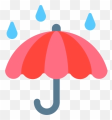Umbrella With Rain Drops Emoji Clipart - Umbrella Rain Png,Rain Drop Emoji