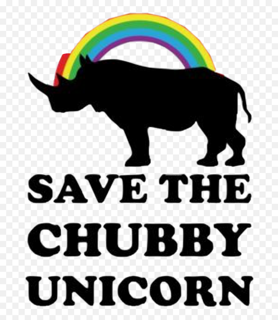 Rhino Unicorn Chubby Save Text Sticker By Kimmytasset - Big Emoji,Chubby Emoji