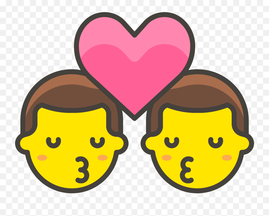 Kiss Man Man Emoji Clipart - Full Size Clipart 3055584 Portable Network Graphics,Emoji Clipart