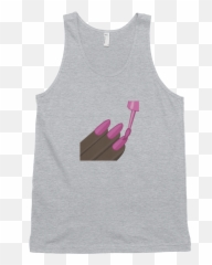 Dark Nail Polish Emoji Tank Top,Nail Painting Emoji Png