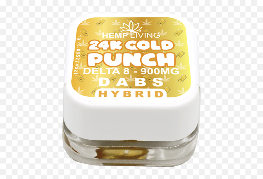Hemp Living Delta 8 Dab Wax 1g Jar - 24k Gold Punch 900mg Emoji,Punch If You Show Emotion?