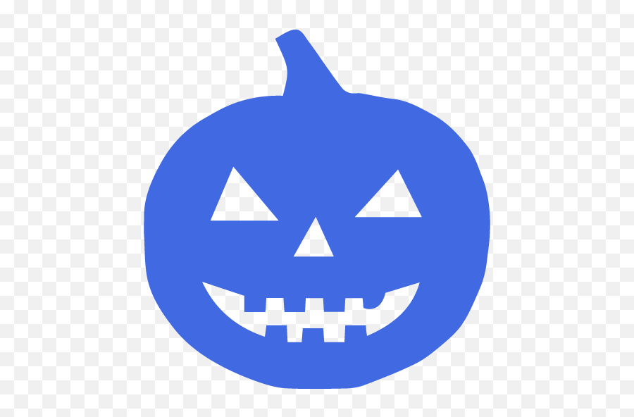 Royal Blue Halloween Pumpkin Icon - Free Royal Blue Emoji,Pumpkin Emoticon Happy