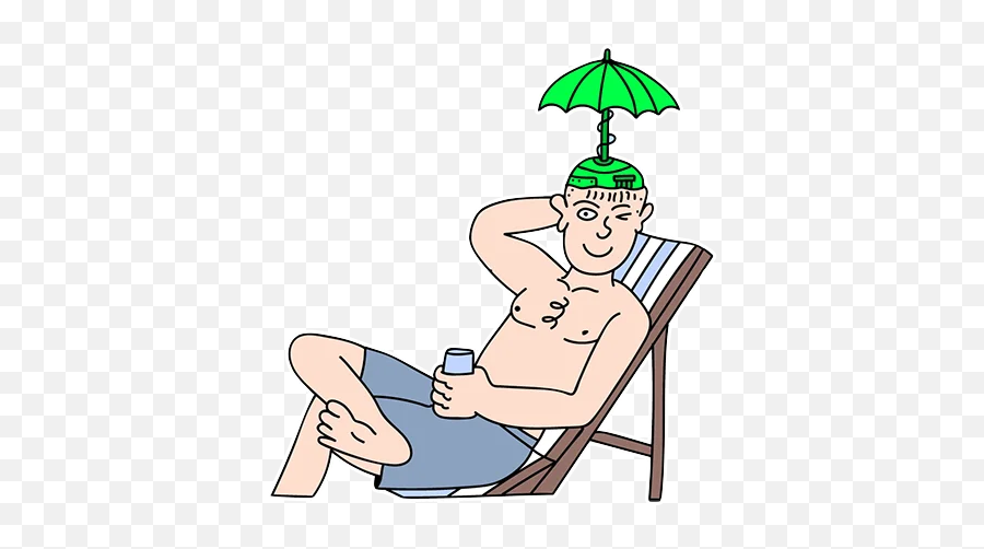 Telegram Sticker From Pack Emoji,Sunbathe Emoji