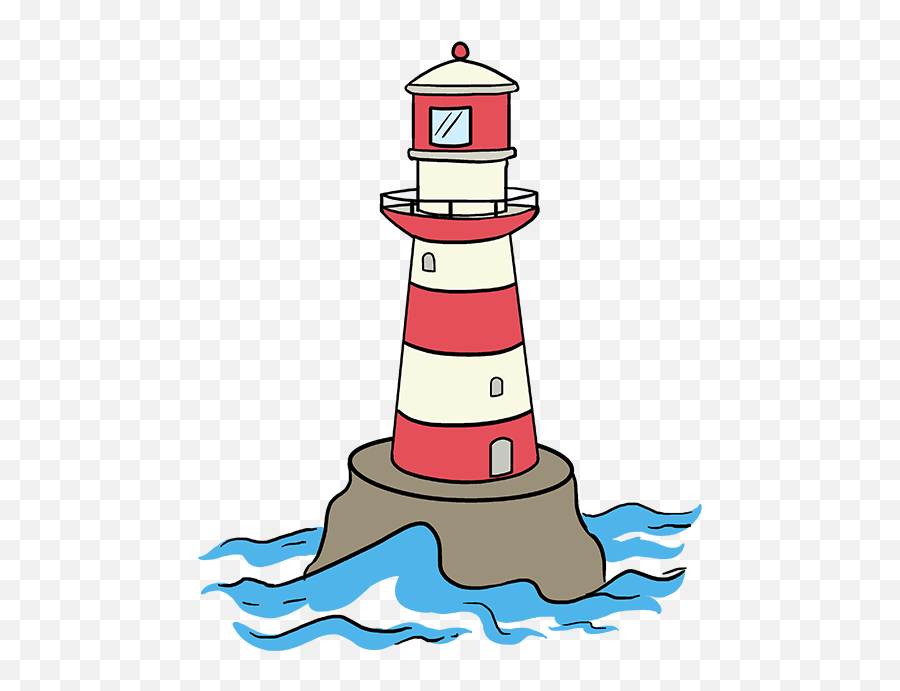 How To Draw A Lighthouse Really Easy Drawing Tutorial U2013 Artofit Emoji,Emoji Of A Light House