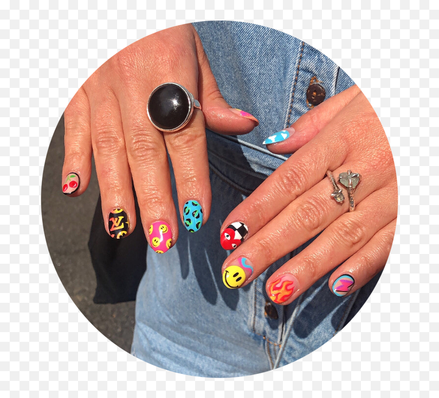 Polishnailbarse Emoji,Black Hand Nail Polish Emoji