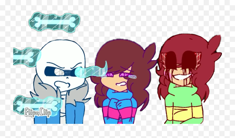 Undertale Frisk Sans Chara Genocide Sticker By Nikola - Sans Undertale Frisk And Chara Emoji,Undertale Emoji