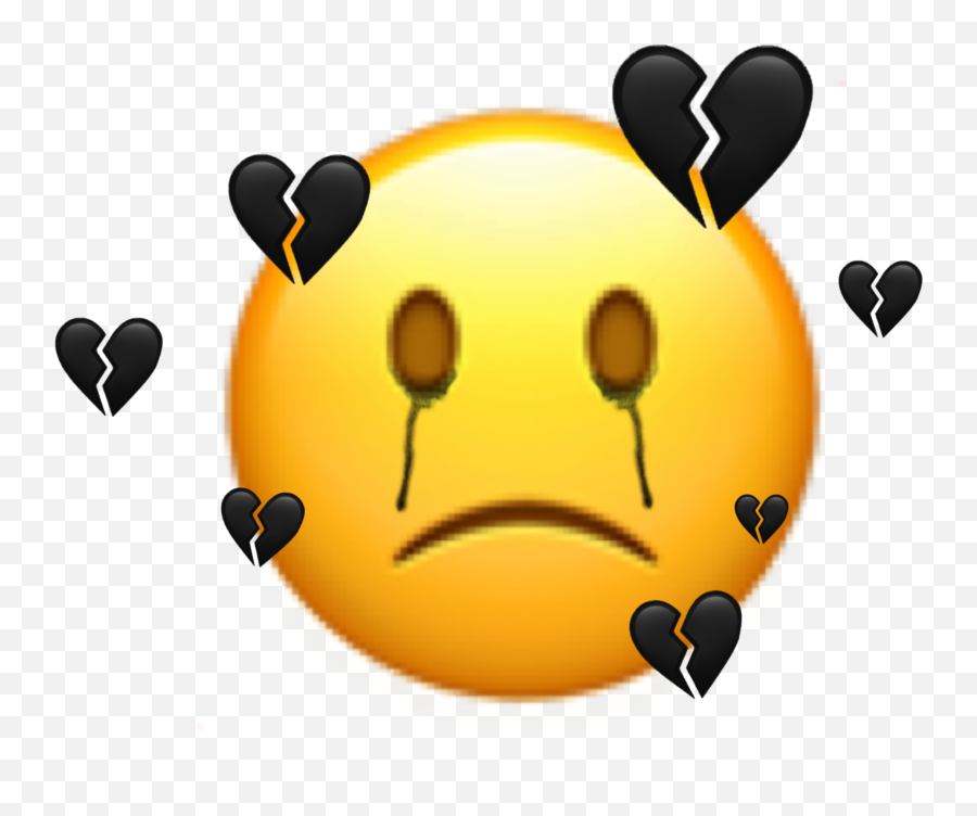 Freetoedit - Sad Broken Heart Emoji,Pleading Emoji