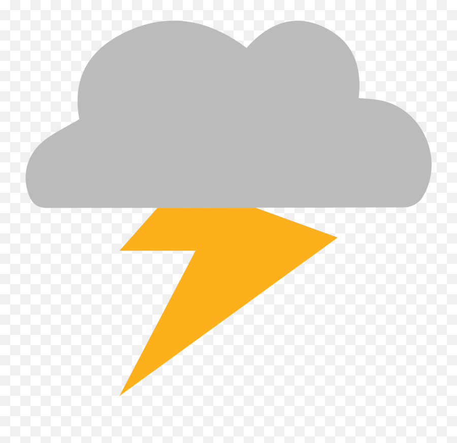 Cloud With Lightning Emoji Clipart - Emoji Piorun,Lightning Emoji