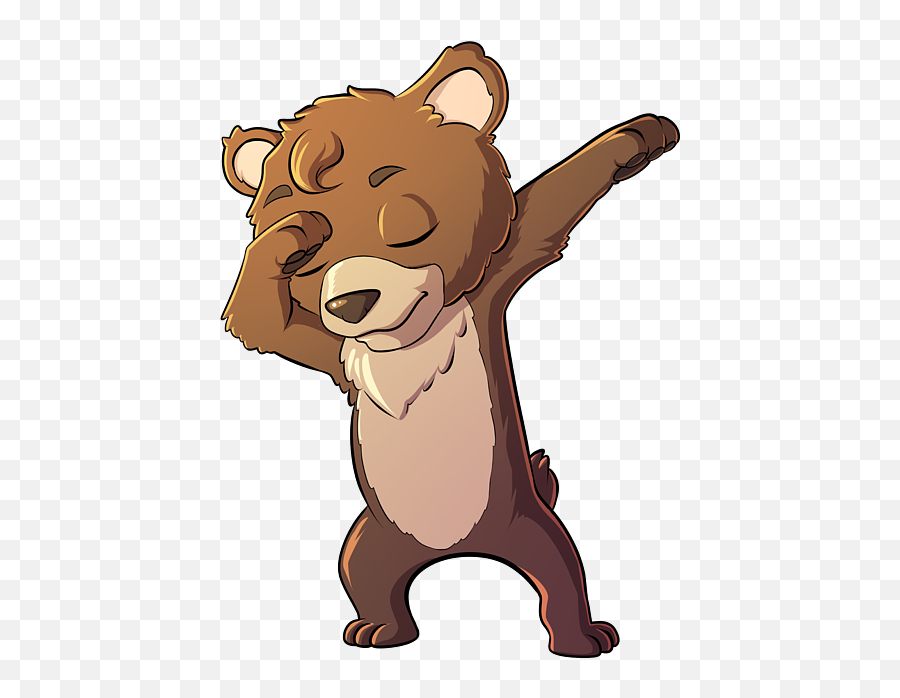 Cute Dabbing Bear Brown Teddy Bear Cub Dance Fleece Blanket - Animal Figure Emoji,Dab Emoji Pillow