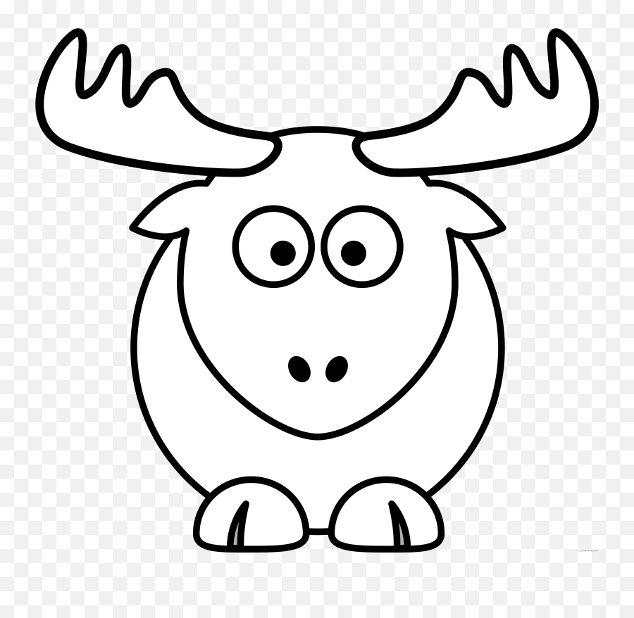 Reindeer Outline Coloring Pages Reindeer Printable - Draw An Easy Elk Emoji,Dragon Quest Slime Emoji