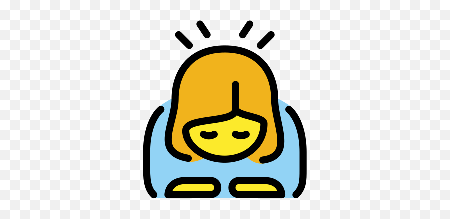 Woman Bowing Emoji - Femme Qui S Incline,Bow Emoji