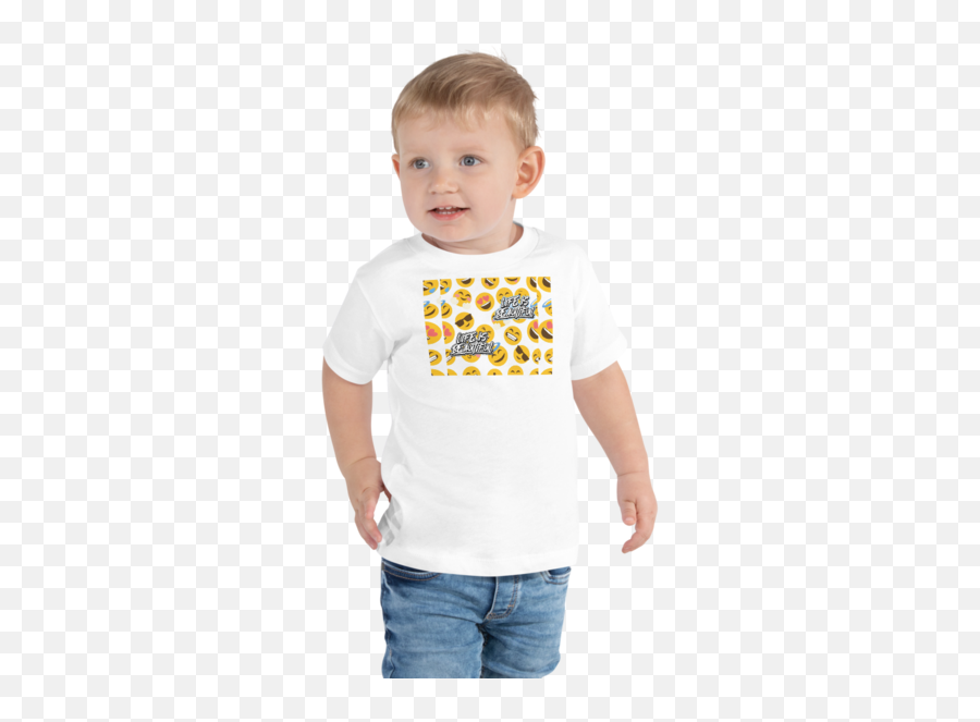 Beautiful Happy Emoji T - Camiseta Blanca Para Niño,Emoji T Shirt