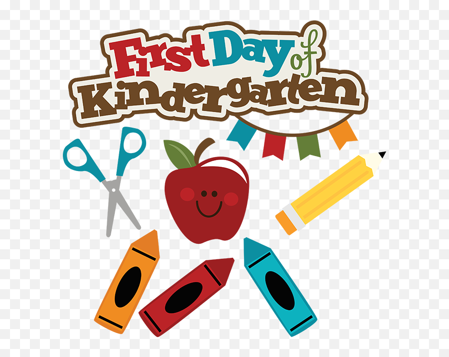 First Day Of Kindergarten Clipart - First Day Of Kindergarten Clipart Emoji,First Day Of School Emoji