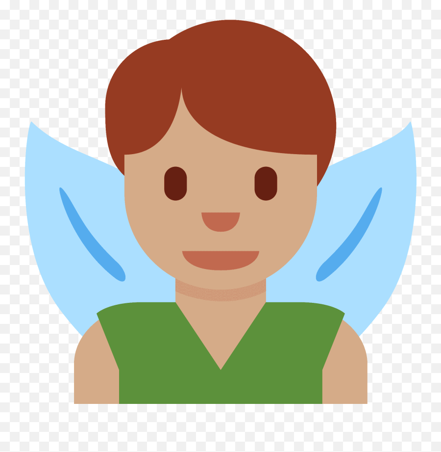 Man Fairy Emoji Clipart - Angel,Fairy Emoji Android