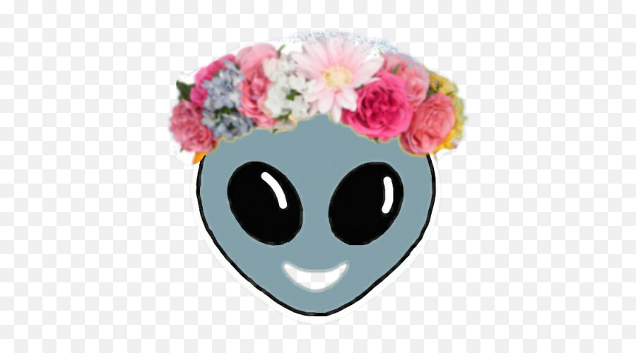 New Sticker By Httpdreamer - Emoji With Flowers And Peace Sign,Emoticon For Dreamer
