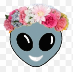 New Sticker By Httpdreamer - Emoji With Flowers And Peace Sign,Emoticon For Dreamer