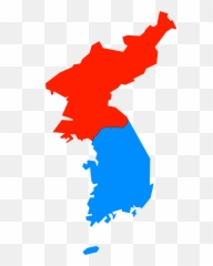 Big Image - North And South Korea Flag Clipart Full Size Map Simple South Korea Emoji,Asian Flag Emoji