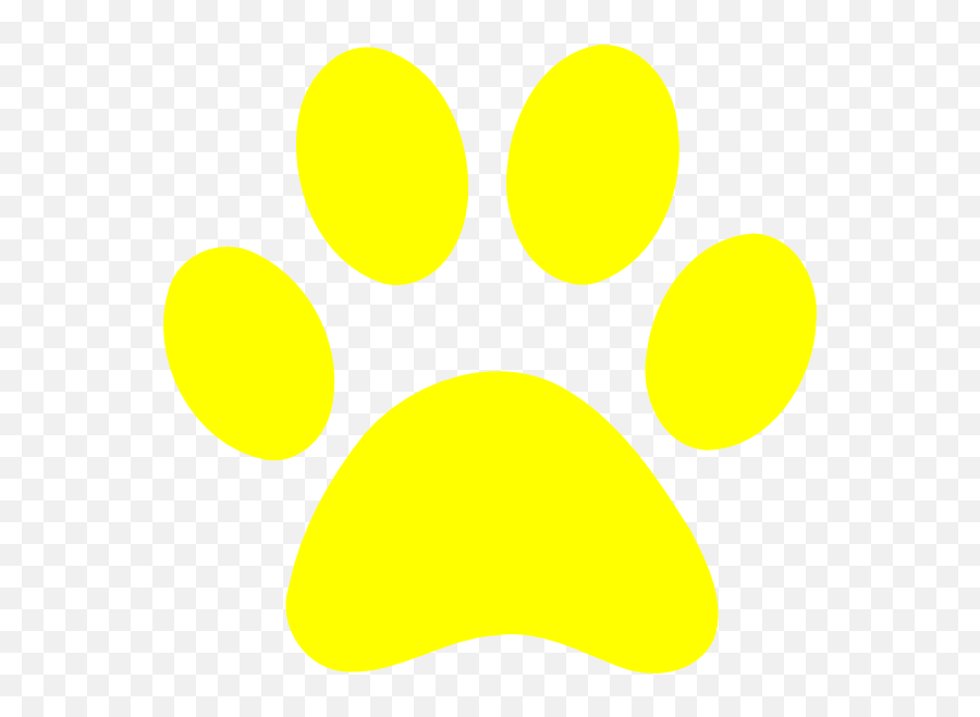 Clip Art Tiger Paw - Yellow Paw Patrol Paws Emoji,Tiger Paw Emoticon