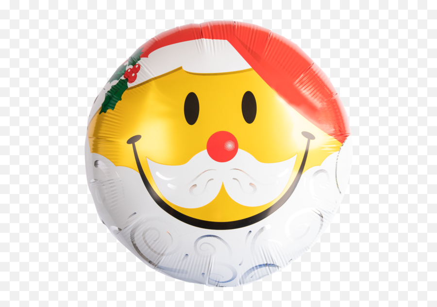 Kerstballon Smiley Santa - Happy Emoji,Ballon Emoticon