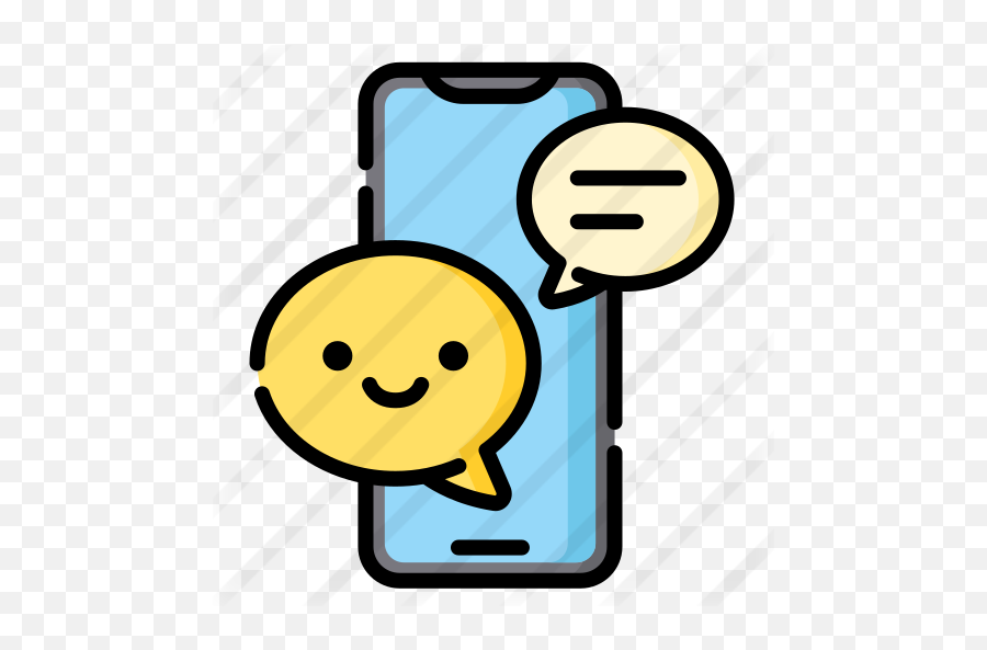 Cellphone - Free Technology Icons Happy Emoji,Emoticon Looking At Cell Phone