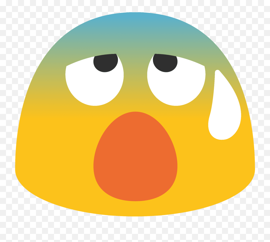 Anxious Face With Sweat Emoji - Sweating Emoji Transparent Background,Nervous Emoji