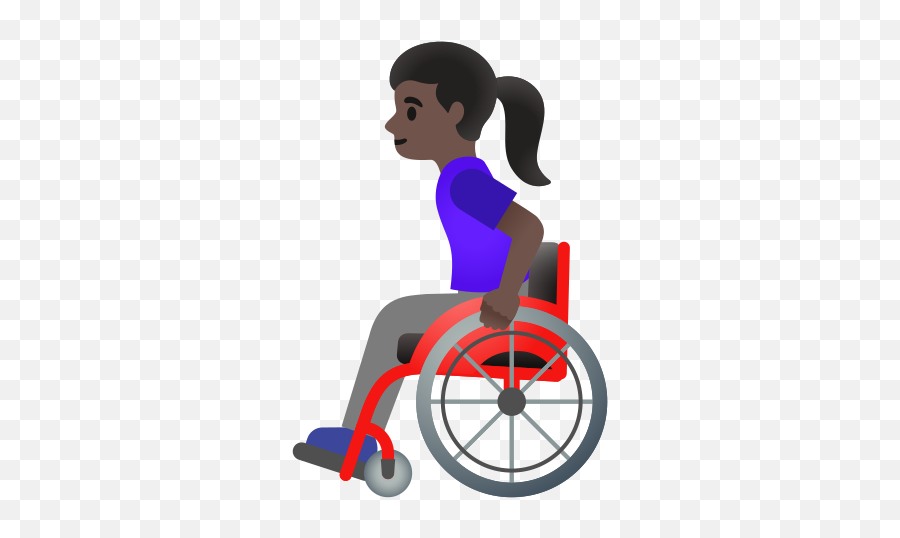 U200d Woman In Manual Wheelchair Dark Skin Tone Emoji - Wheelchair,Mad Girl Emoji