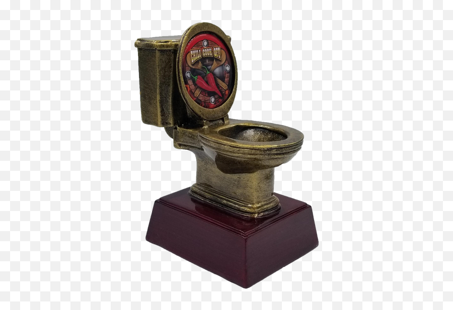 Chili Cook - Off Gold Toilet Bowl Trophy Golden Throne Chili Award 6 Inch Tall Solid Emoji,Toilet Bowl Emoticons Animated