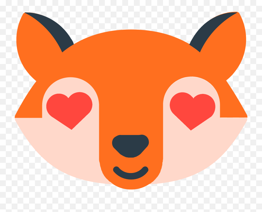 Smiling Cat With Heart - Fox With Heart Eyes Emoji,Heart Eyes Emoji