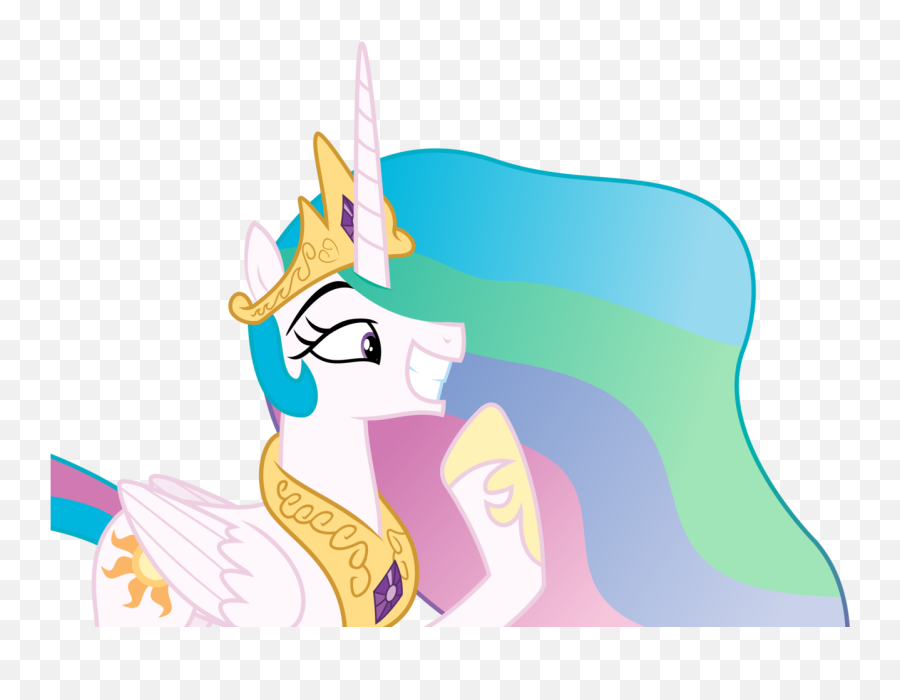 Grin Clipart Smirk - Princess Celestia Png Download Full My Little Pony Celestia Smile Emoji,Smirking Cat Emoji