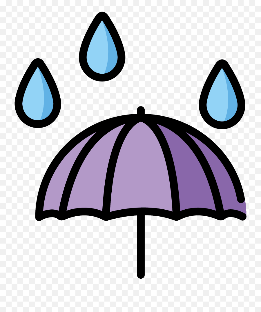 Umbrella With Rain Drops Emoji - Emoji Parapluie,Drop Emoji