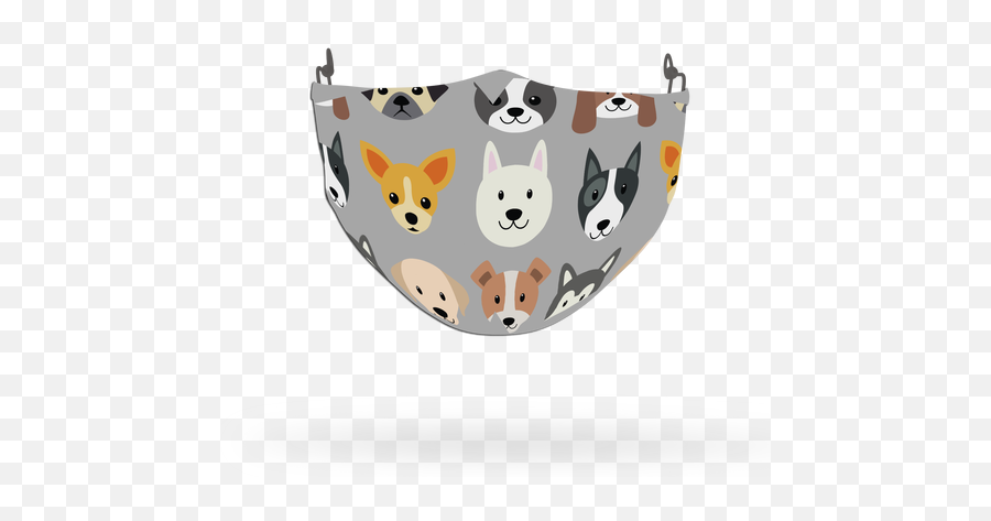 Animal Face Coverings - Dog Patterns Face Coverings Custom Dog Pattern Face Mask Emoji,Emoji Face Stencils
