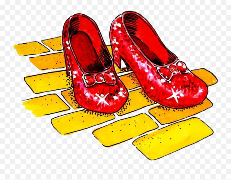 Trending - Cartoon Wizard Of Oz Red Slippers Emoji,Ruby Slippers Emoji