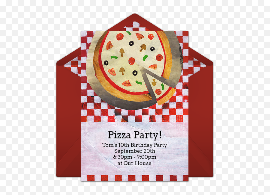 Pizza Party Invitations - Pizza Party Invitation Template Free Emoji,Emoji Party Invite