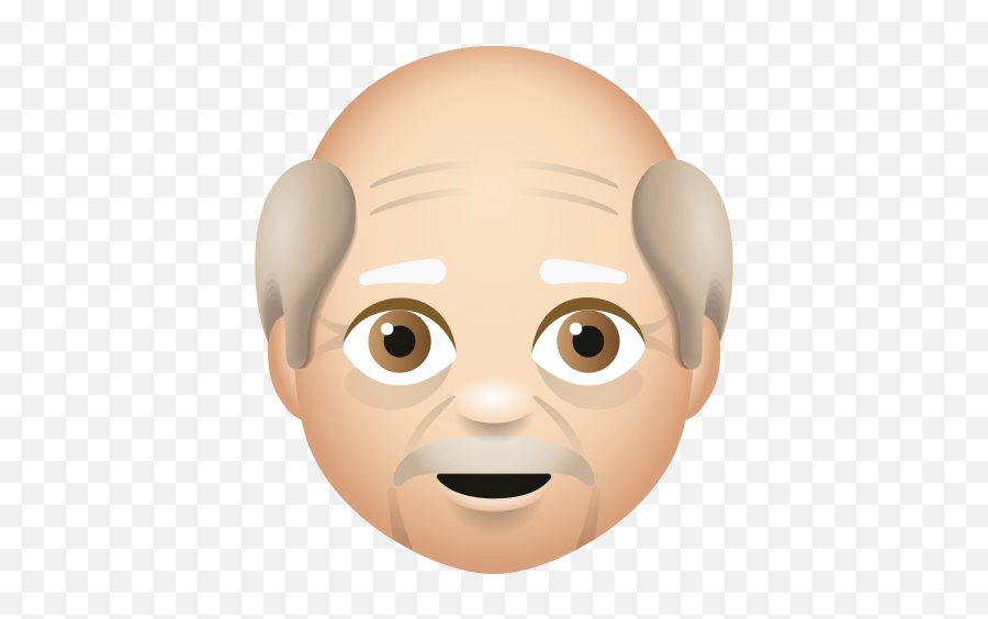 Old Man Light Skin Tone Icon - Happy Emoji,Emoji Old Man Heart Woman