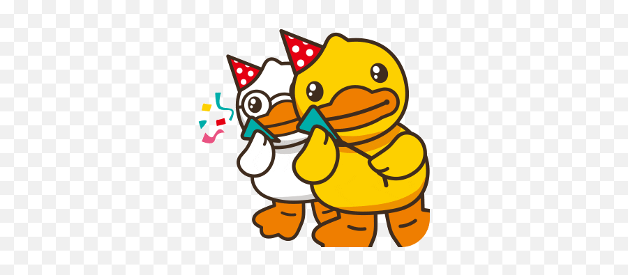 Via Giphy Emoji Stickers Happy Birthday Emoji Cute Gif - B Duck Happy Birthday,Duck Emoji
