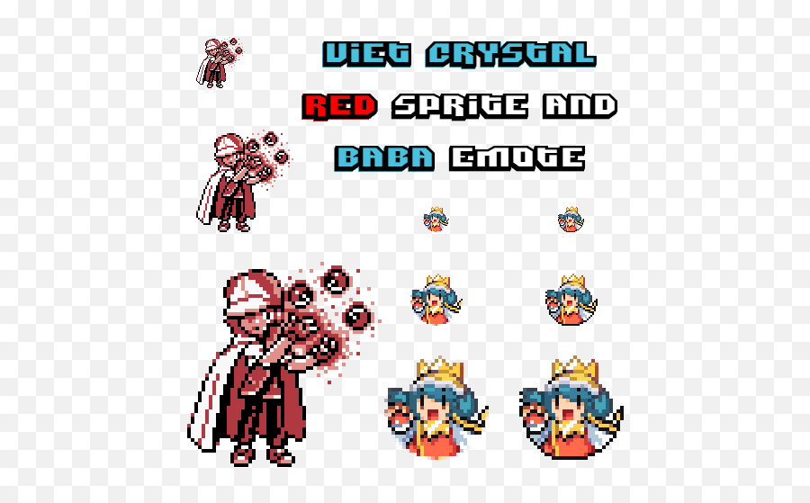 Sorceror Red Trainer Sprite - Pokemon Trainer Red Sprite Transparent Emoji,Emoticon Baba