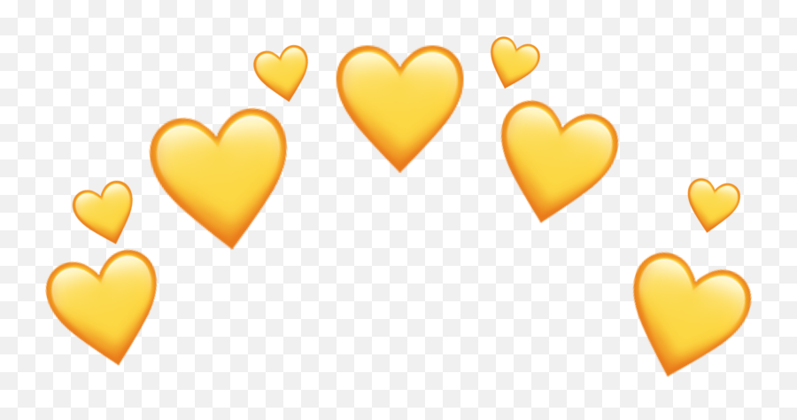 Heart Crown Emoji Apple Sticker - Yellow Heart Crown Transparent,Crown Emoji