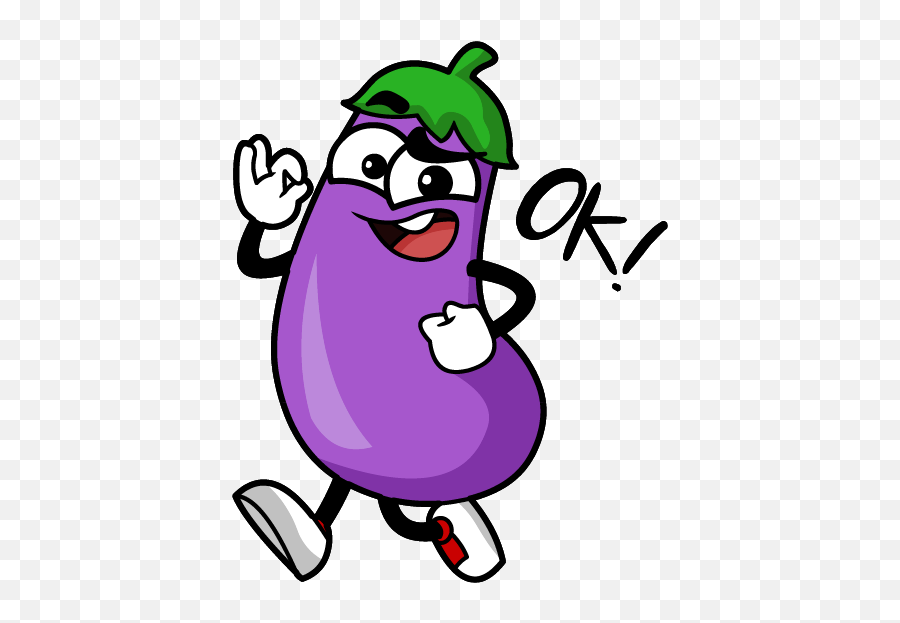 Eggplant Stickers - Happy Emoji,Standing Ovation Emoji