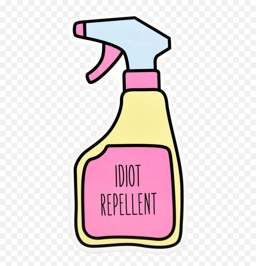 Idiot Repellent Spray Sticker - Household Cleaning Product Emoji,Emoji For Idiot