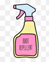 Idiot Repellent Spray Sticker - Household Cleaning Product Emoji,Emoji For Idiot