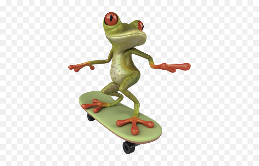 Frog On Skate Board Cute Frogs Funny Frogs Frog Art - Surfing Frog Emoji,Skate Emoji